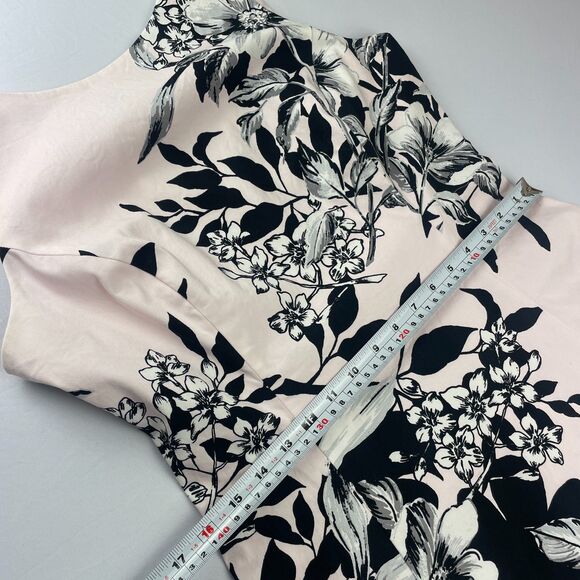 ~ 10 Lauren Ralph Lauren Dress Pink Cocktail A-line Sleeveless Floral Knee Midi - Picture 7 of 16